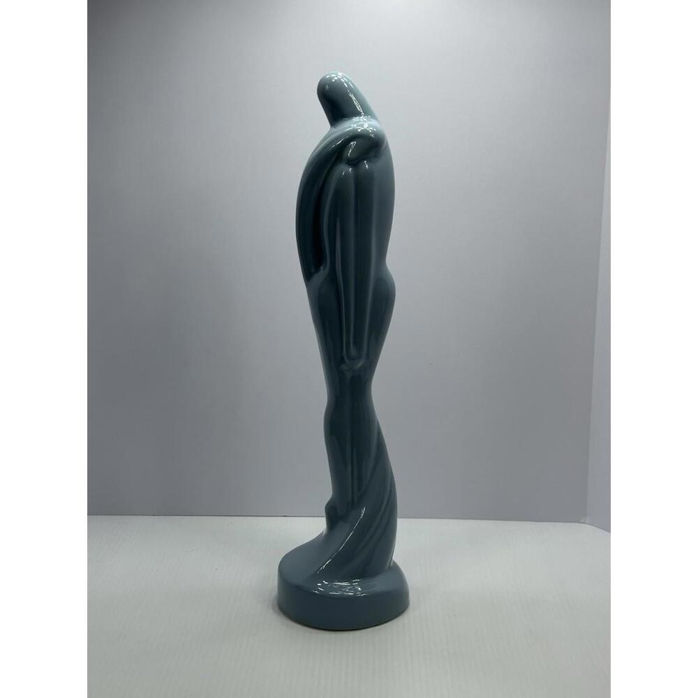 Vintage MCM Royal Haeger Light Blue Embracing Ceramic Figures Lovers #603‎
